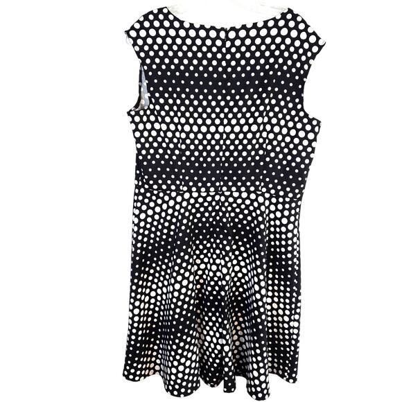 ALX Women's Dress 16 Size Black White Dot  Misses XL Extra Large - Picture 5 of 6